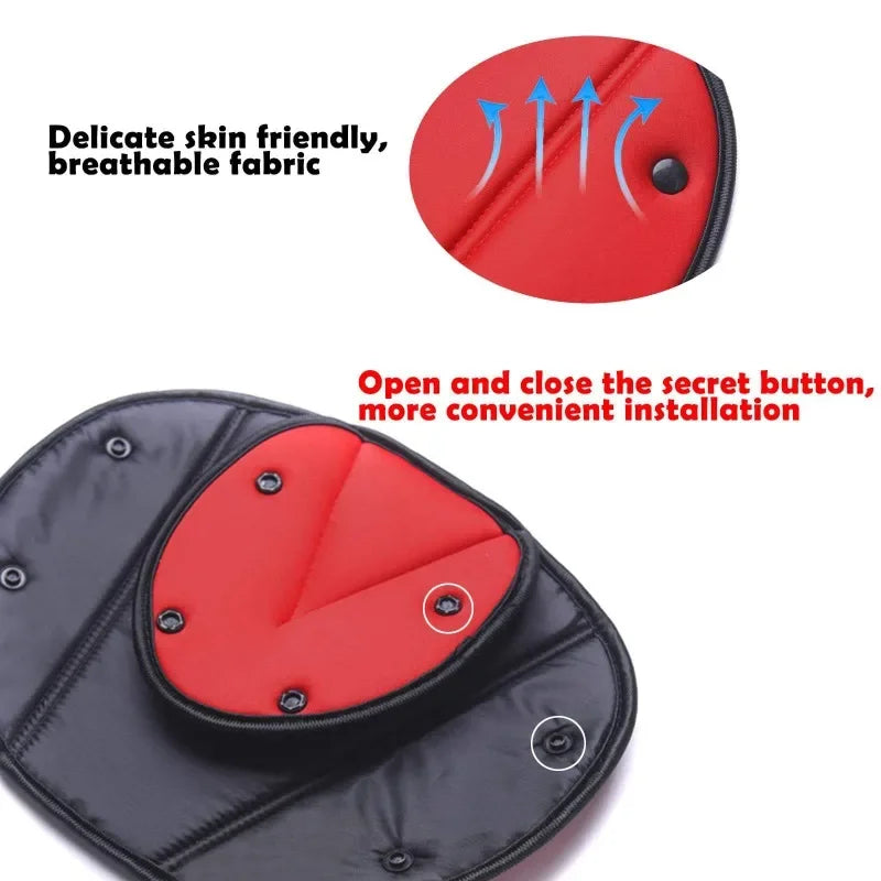 Universal Car Safe Seat Belt Cover Soft Adjustable Triangle Safety Seat Belt Pad Clips Protection Car Anti-Neck Neck for Kids