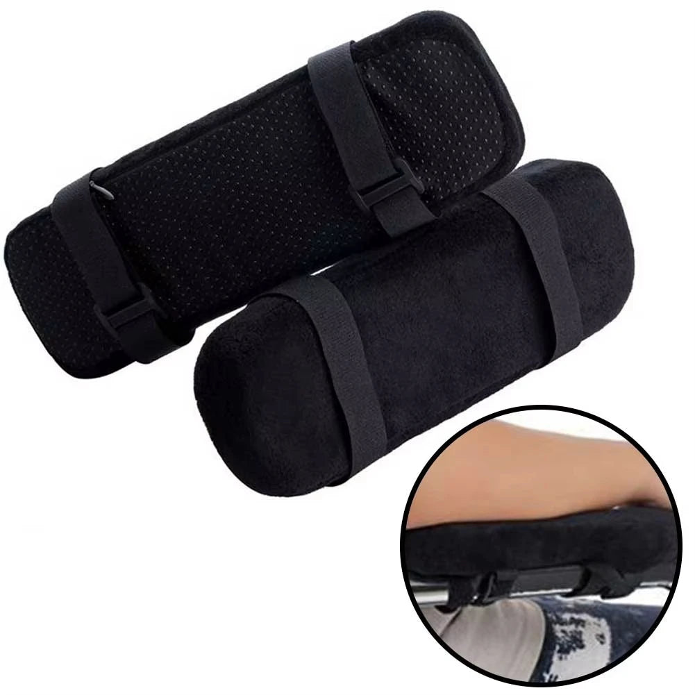 2 Pcs Office Chair Arm Pads,Soft PU Sponge Arm Rest for Desk Chair Gaming Chair,Arm Rest Cover Elbow Support,Removable Cleaning