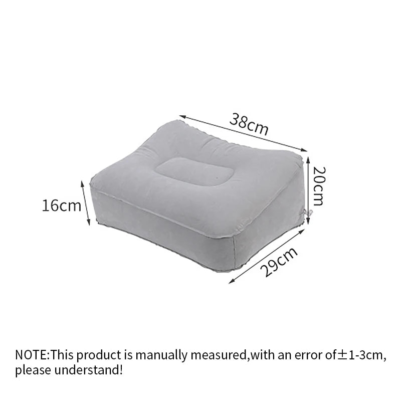 Useful Inflatable Portable Travel Footrest Pillow Folding Air Cushion Plane Train Bed Foot Rest Pad PVC For Travel Massage Car