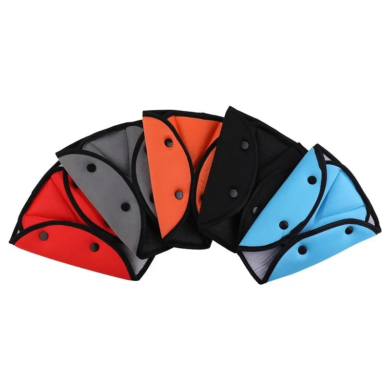 Universal Car Safe Seat Belt Cover Soft Adjustable Triangle Safety Seat Belt Pad Clips Protection Car Anti-Neck Neck for Kids