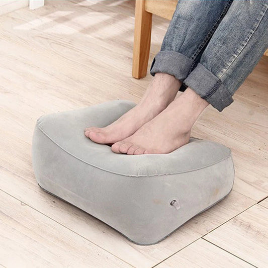 Useful Inflatable Portable Travel Footrest Pillow Folding Air Cushion Plane Train Bed Foot Rest Pad PVC For Travel Massage Car
