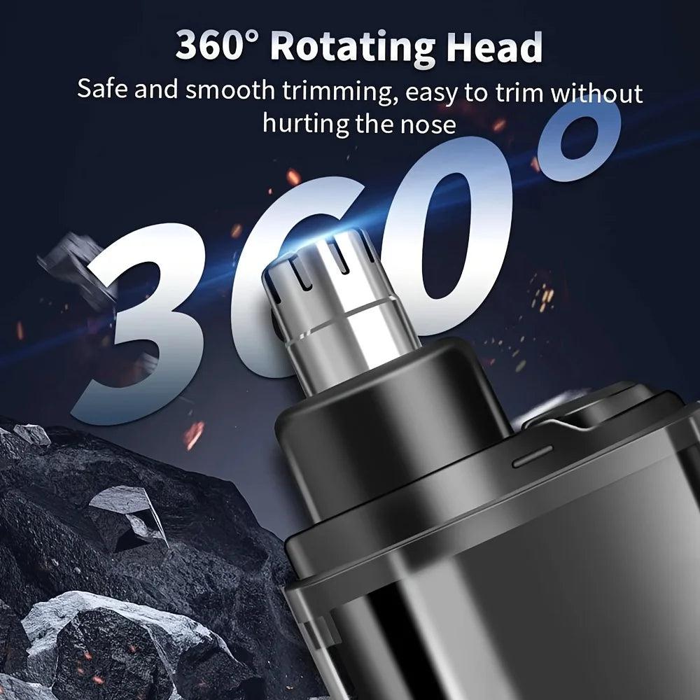 Suitable for men, USB charging nose and ear hair trimmer portable electric nose hair clipper, mini compact design, quick chargin